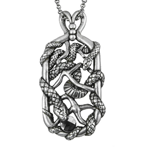 draco - two snake tag necklace