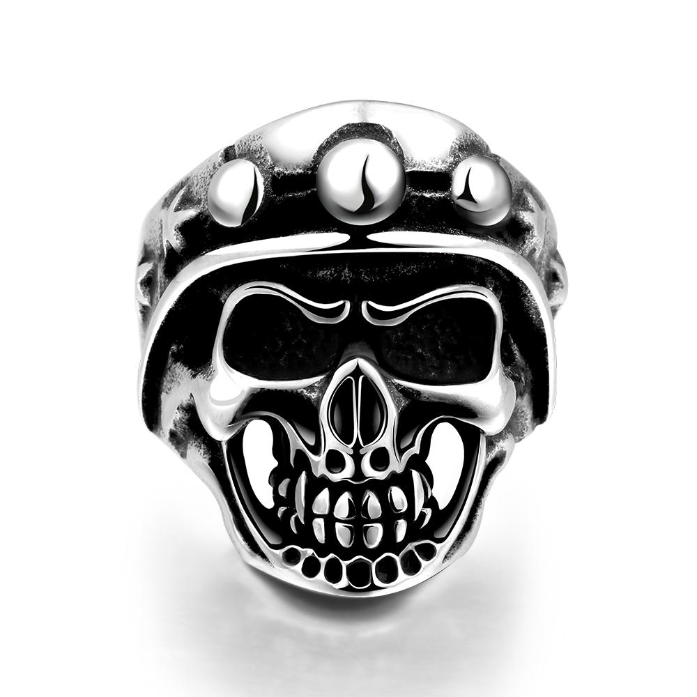 316L Stainless Steel Men's Skull Tassel Ring