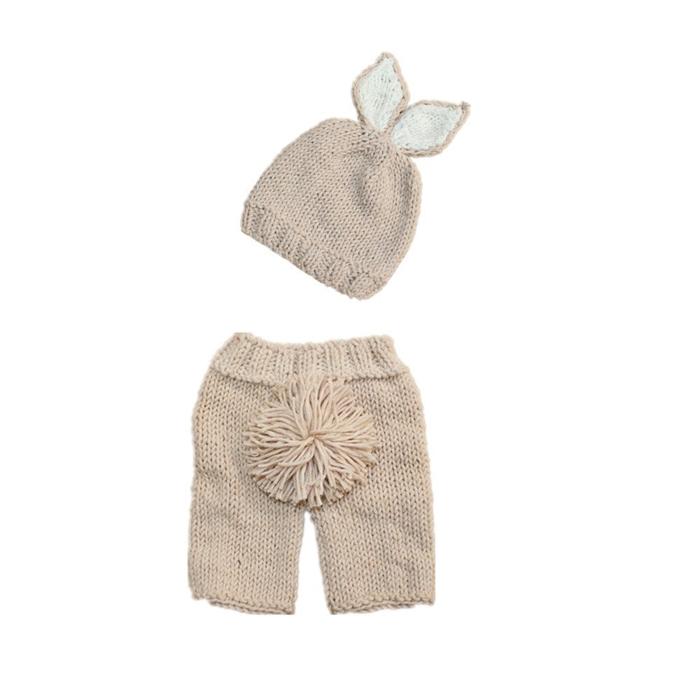 Wool Crochet Newborn Bunny Costume