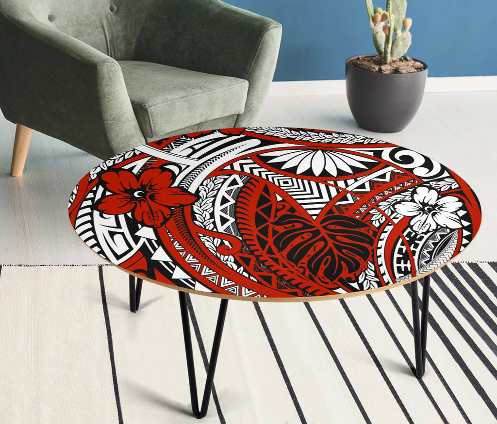 Circular Coffee Table ( With the tribal design