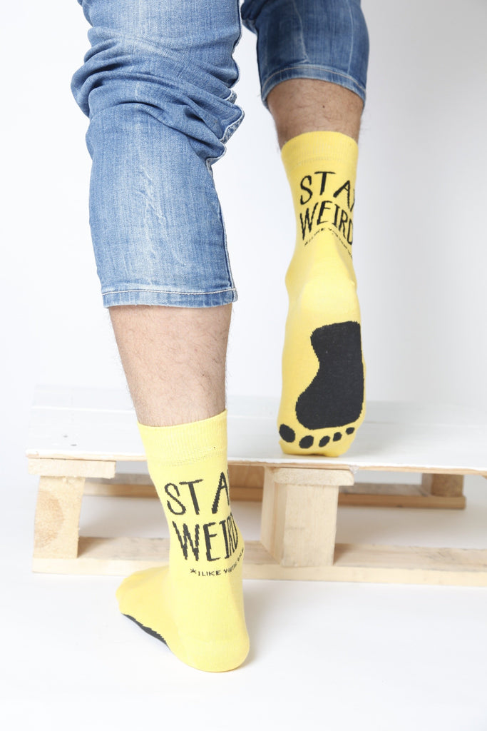 STAY WEIRD men's socks