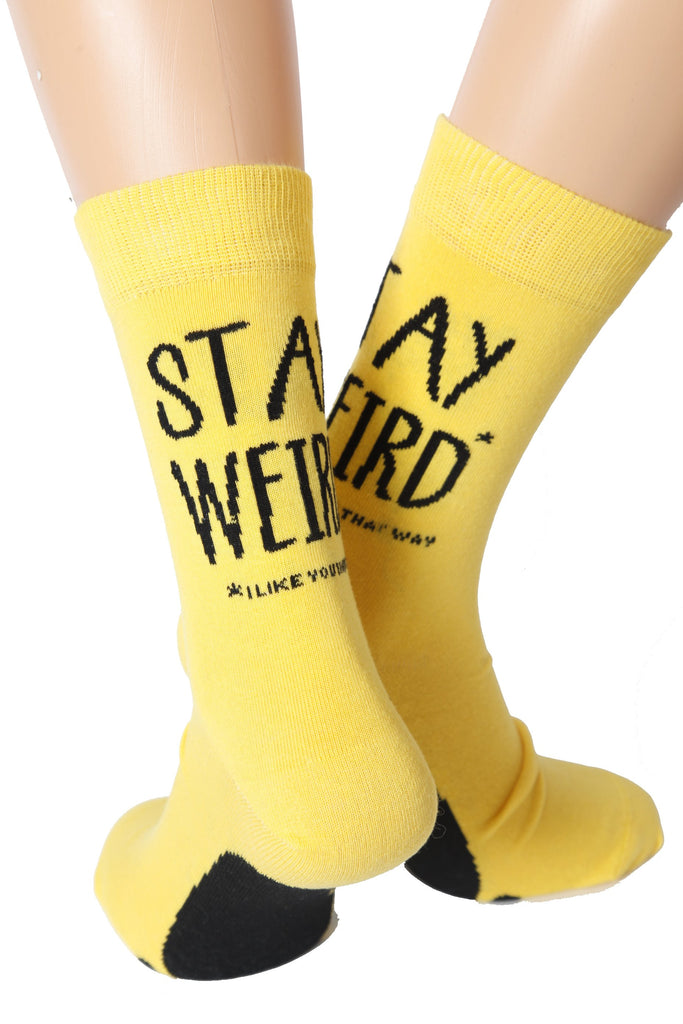 STAY WEIRD men's socks