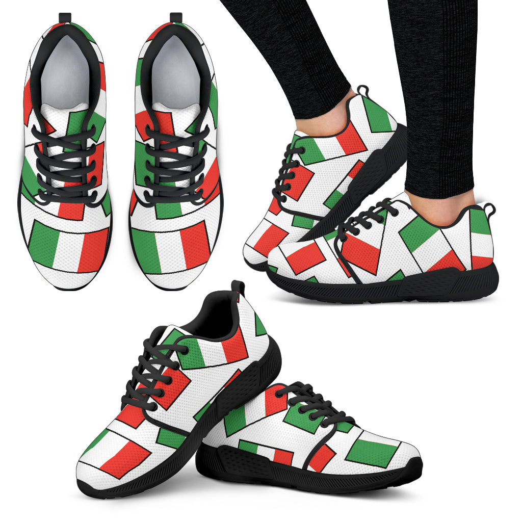 ITALY'S PRIDE! ITALY'S FLAGSHOE - Women's Athletic Sneaker (white bg)