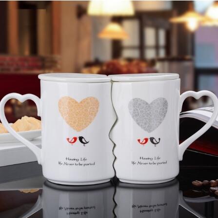 Couple of lovers ceramic cup