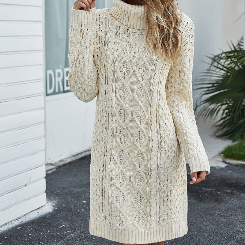 Loose sweater knitted dress
