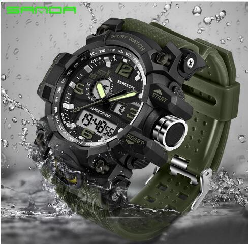 SANDA military waterproof sports watches