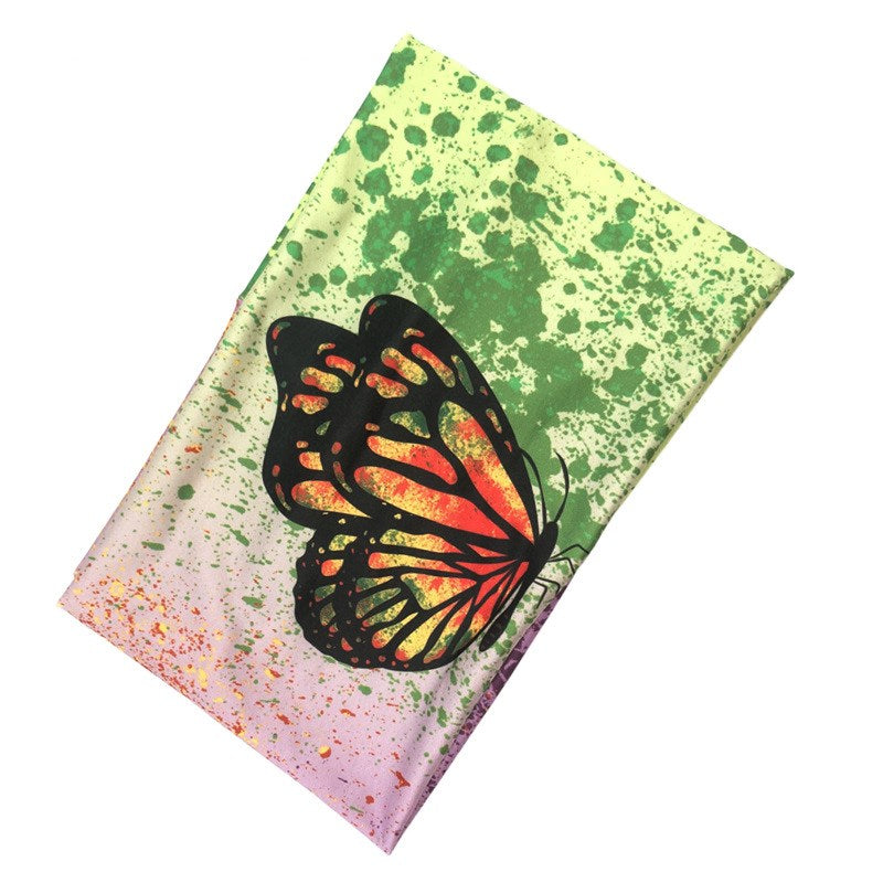 Stretch Colored Butterfly Sports Wide Headband