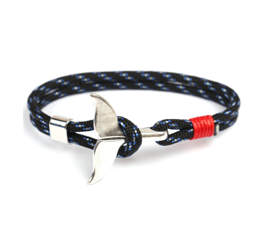 Anchor whale tail umbrella rope handmade bracelet