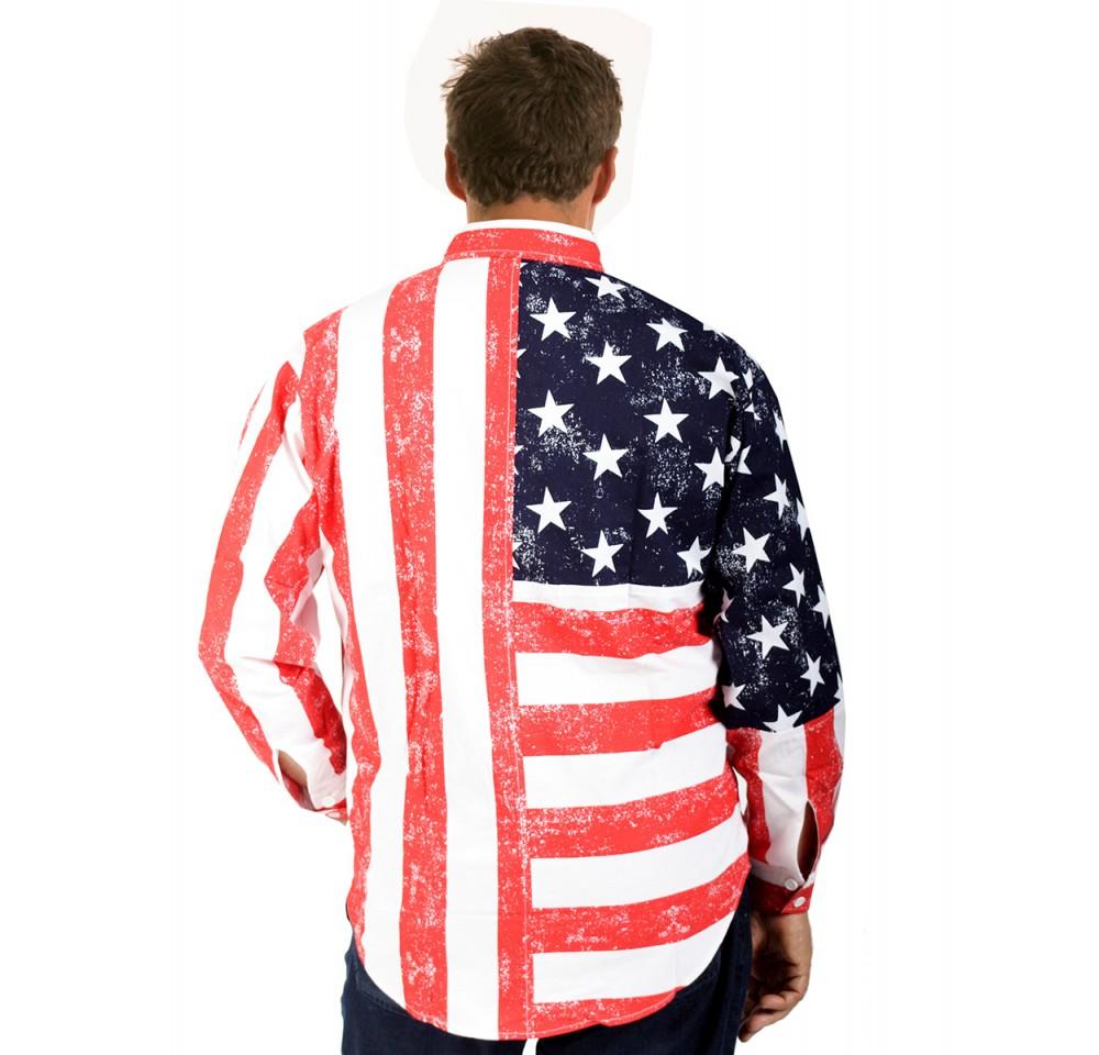 American flag shirt with long sleeves 167201