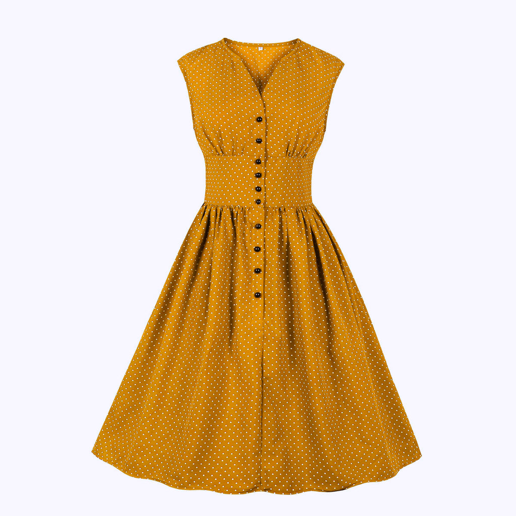 Button-down polka dot Dress