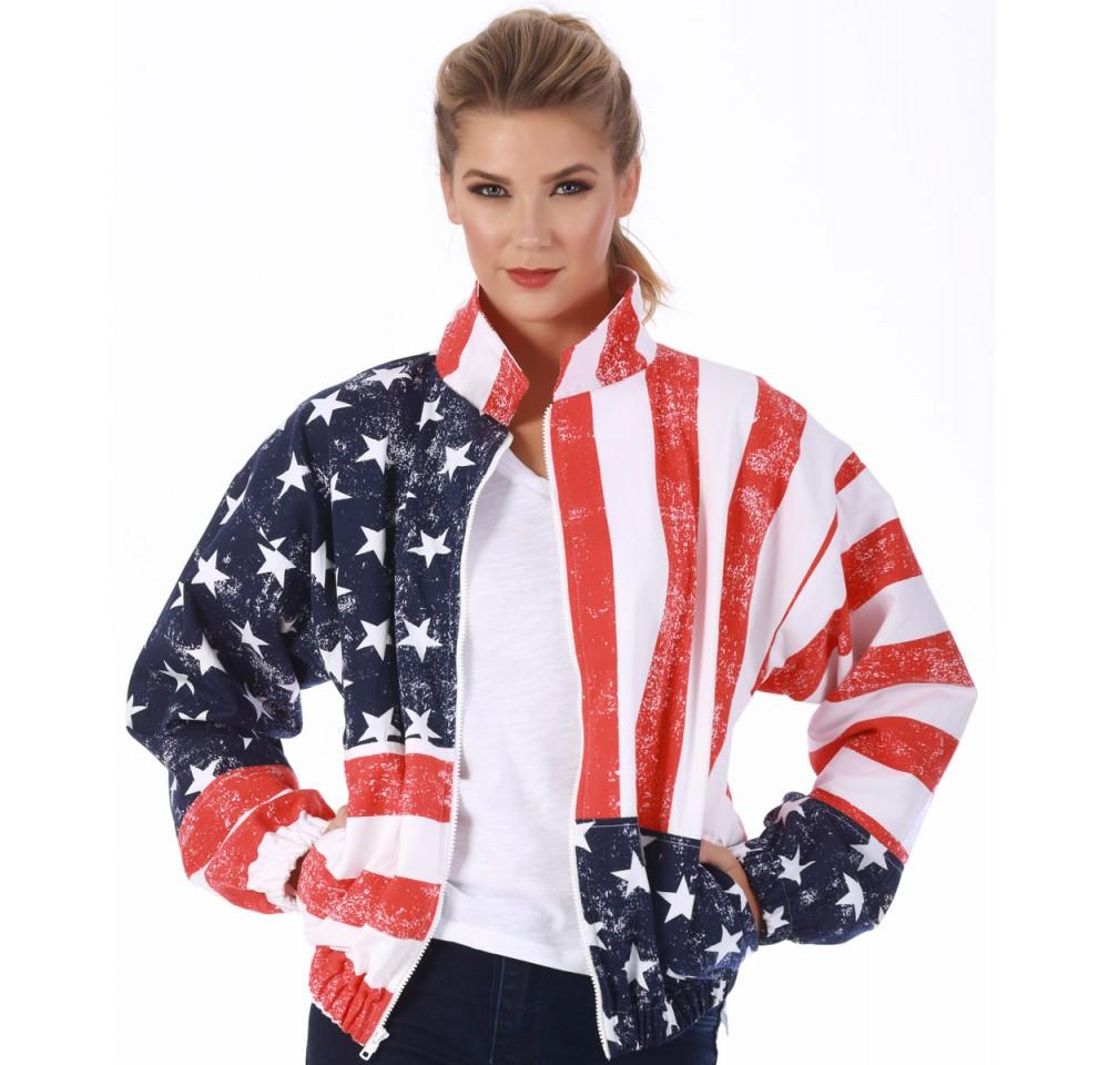 American flag zip-up jacket 175709