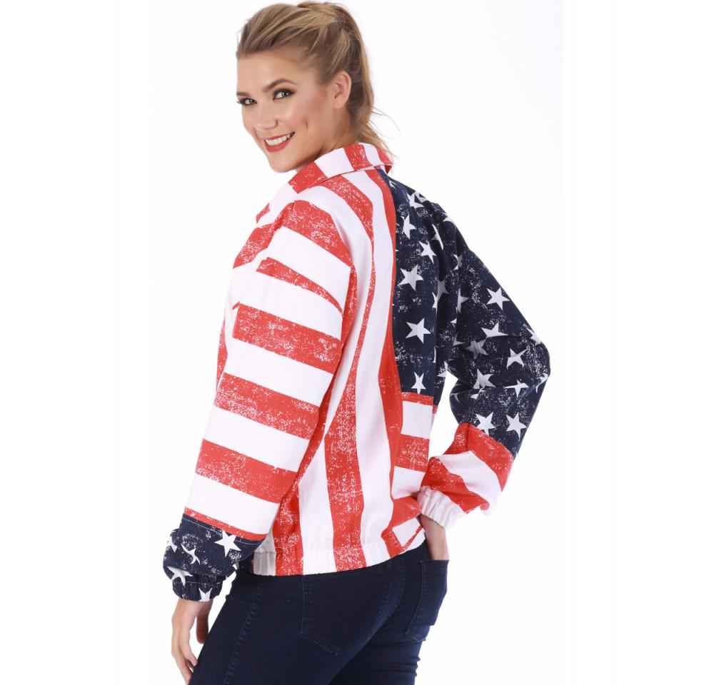 American flag zip-up jacket 175709
