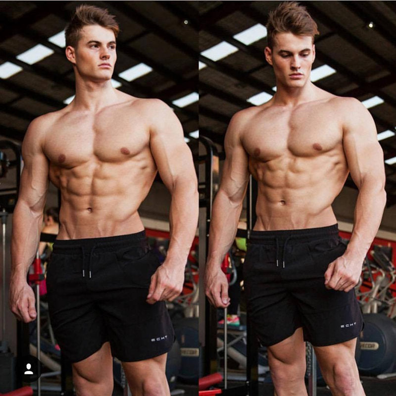 New Men Gyms Fitness Loose Shorts
