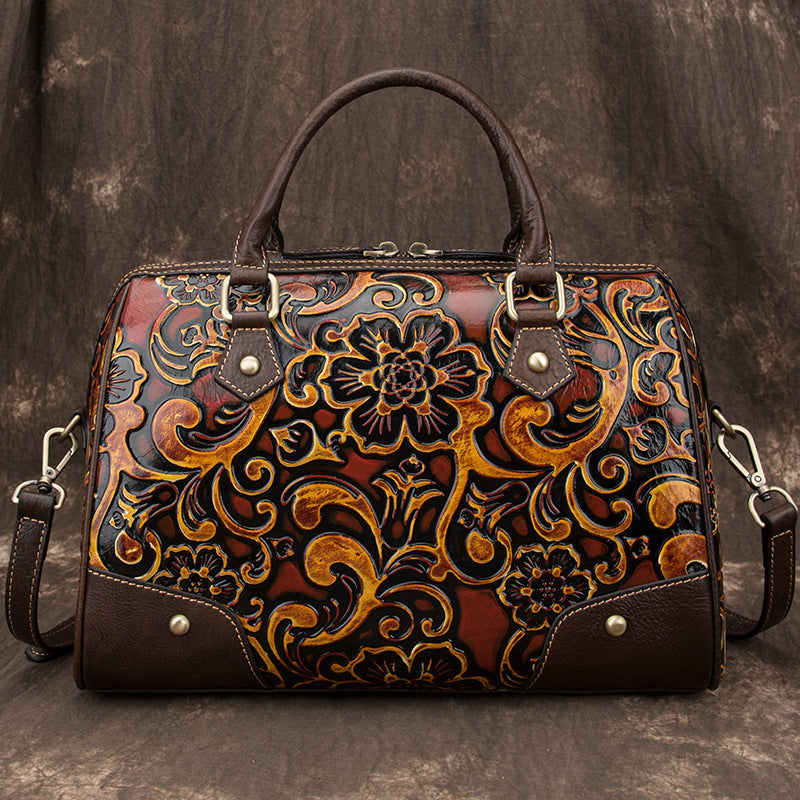 Retro casual Leather handbag