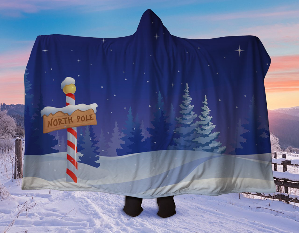 North Pole Hooded Blanket