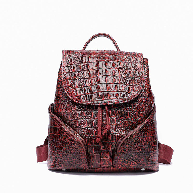 Ancient Style Wrap Head Layer Cowhide Backpack