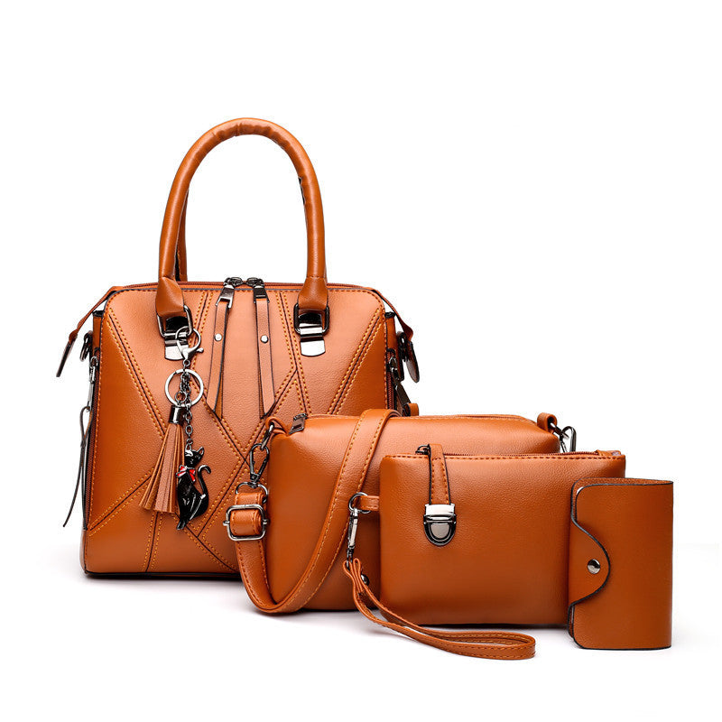 Four-piece Female Bag With Tassel Portable Picture Bag