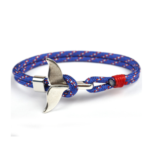 Anchor whale tail umbrella rope handmade bracelet