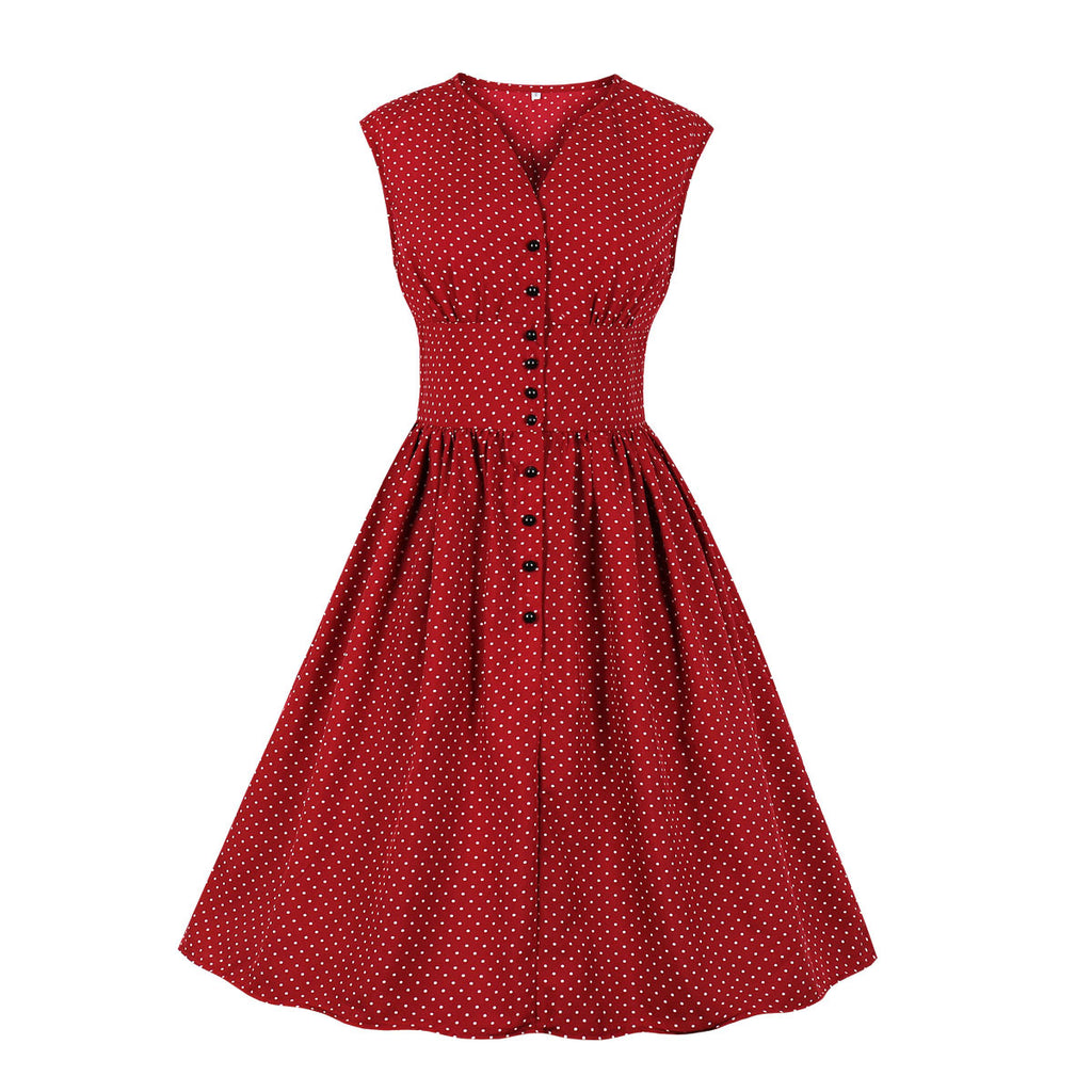 Button-down polka dot Dress