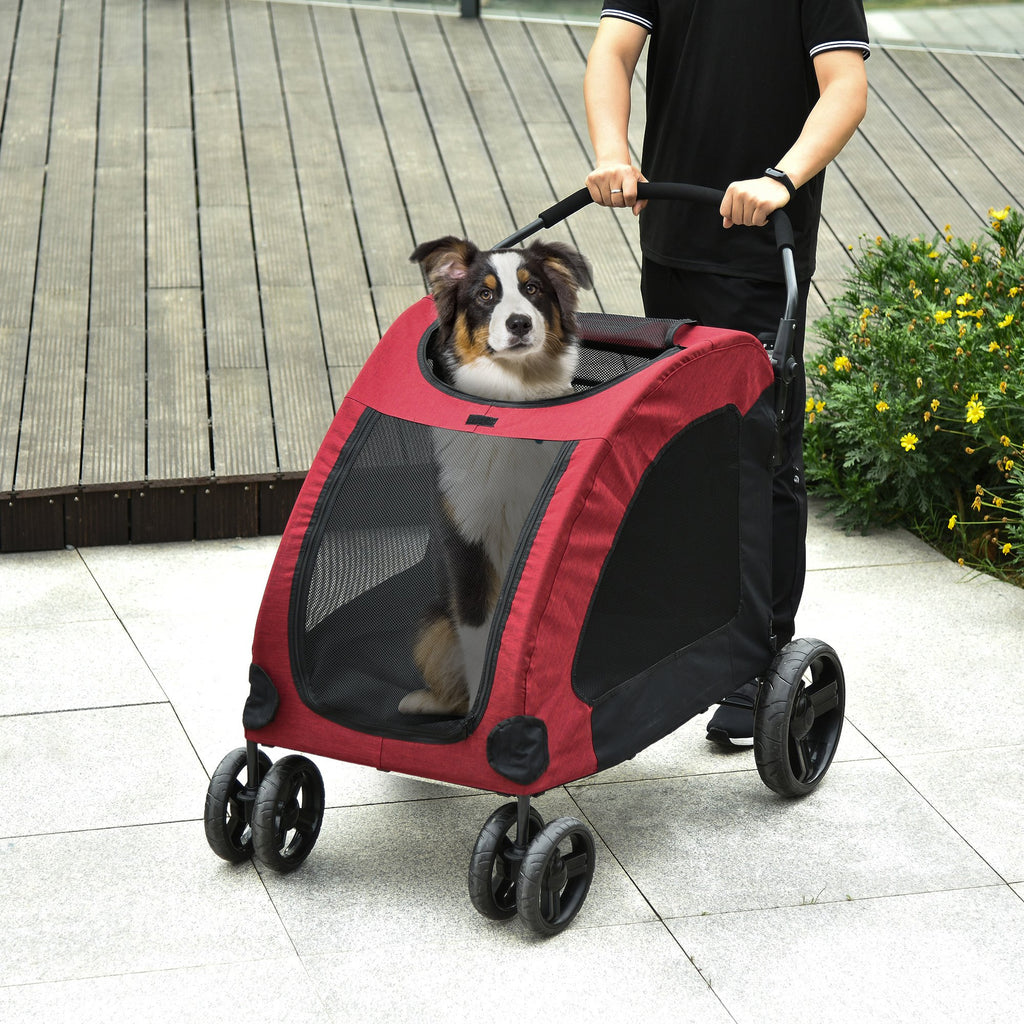 PawHut Pet Stroller Universal Wheel  Ventilated Foldable Medium or