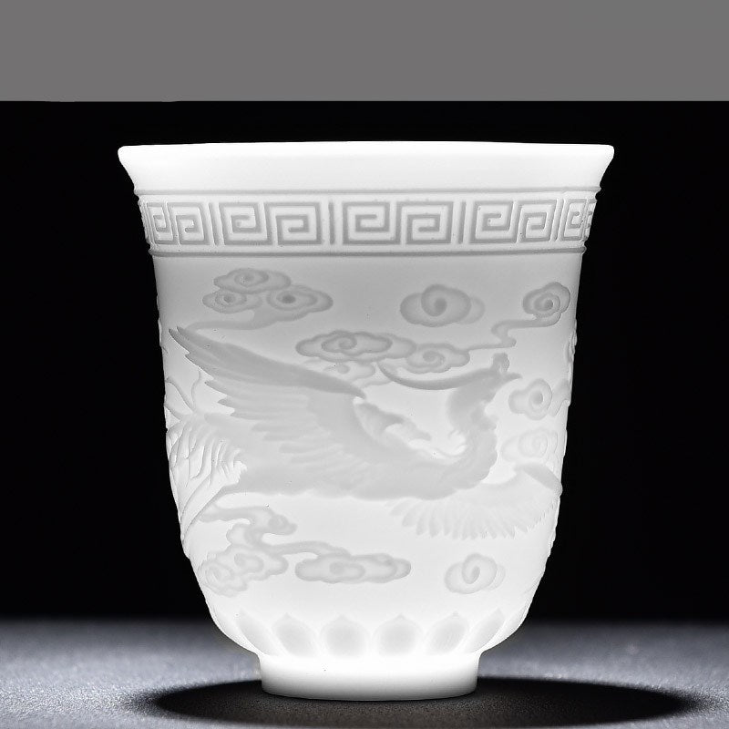 White China tea cup and tea set