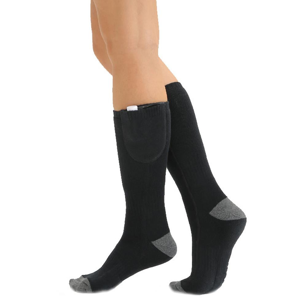 Winter Warm Adjustable Men Women Electric Battery Foot Warmer Socks
