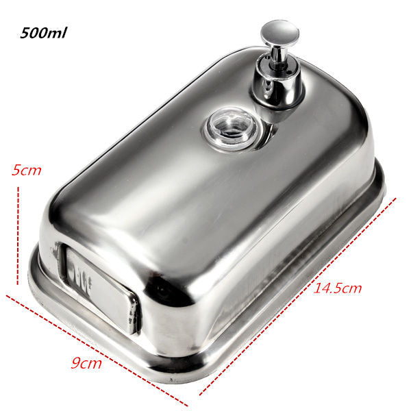 500/800/1000ml Stainless Steel Wall-mounted Liquid Soap Dispenser