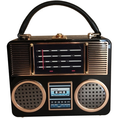 Retro FM Radio Tape Recorder Bag