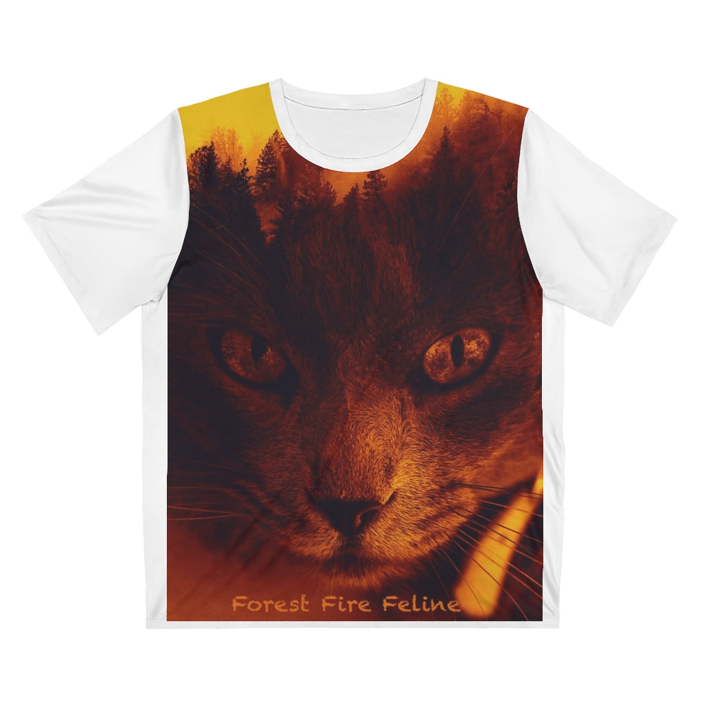 Unisex AOP Cut & Sew T-Shirt Forest Fire Feline