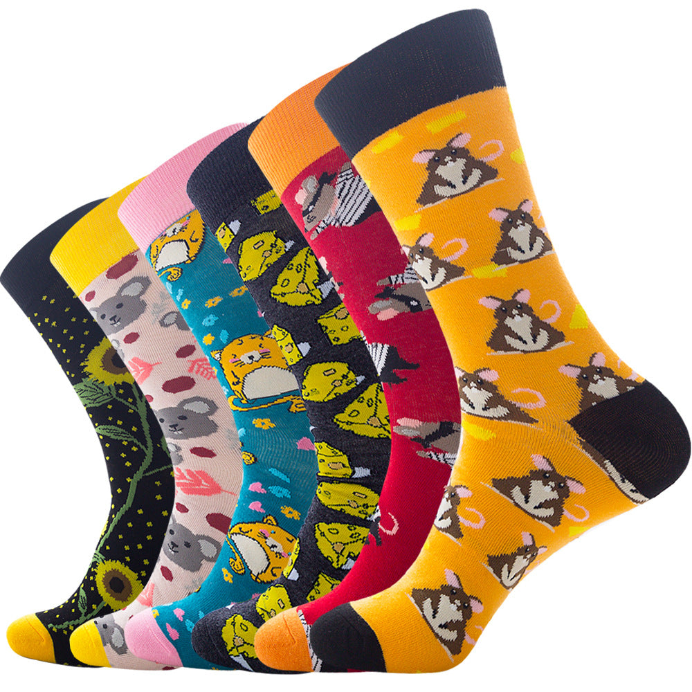 Multipack High Ankle Colorful Dress Cotton Socks for Men and Teen