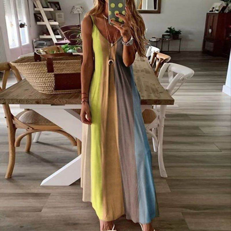 Colorful sling print dress