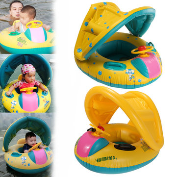Adjustable Sunshade Baby Swim Inflatable Float