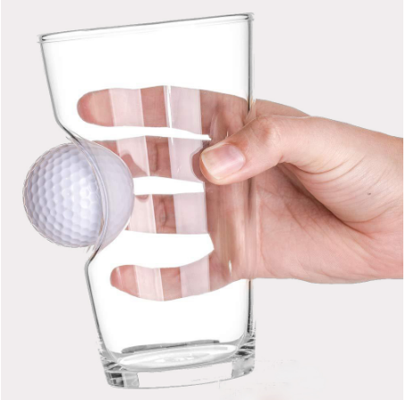 Beer Glass Golf Ball Embedded in Creative Glass