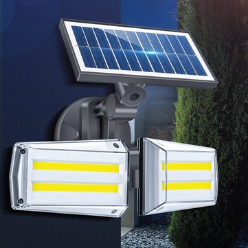 12W Adjustable Dual Head 80 COB Solar Wall Light