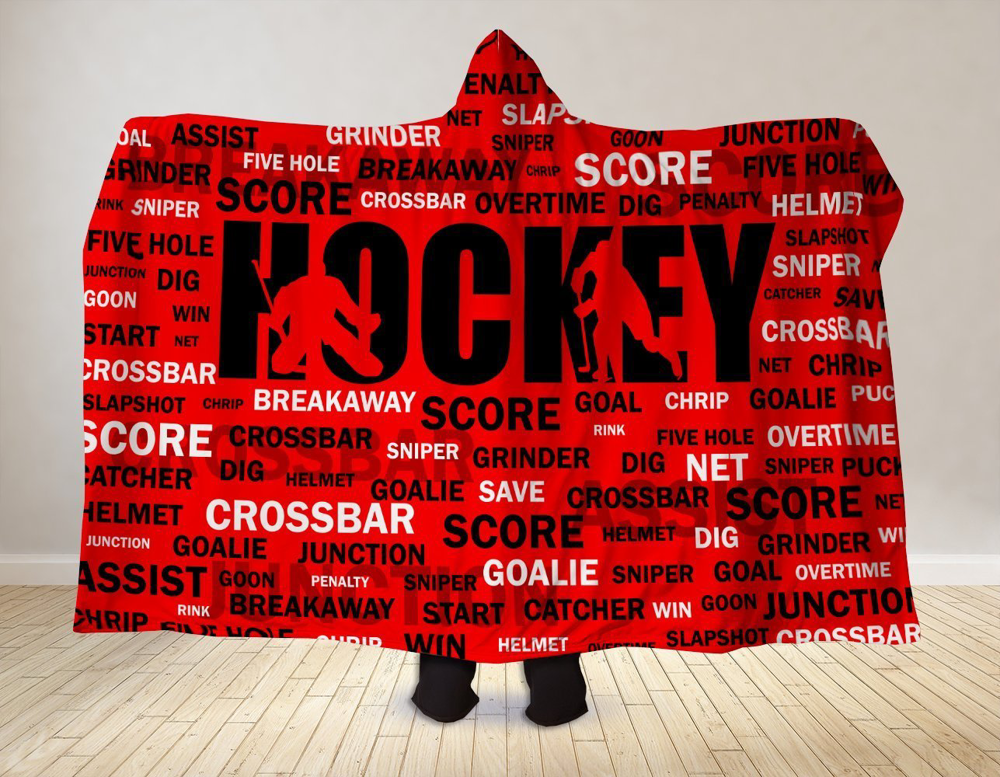 Hockey Hooded Blanket