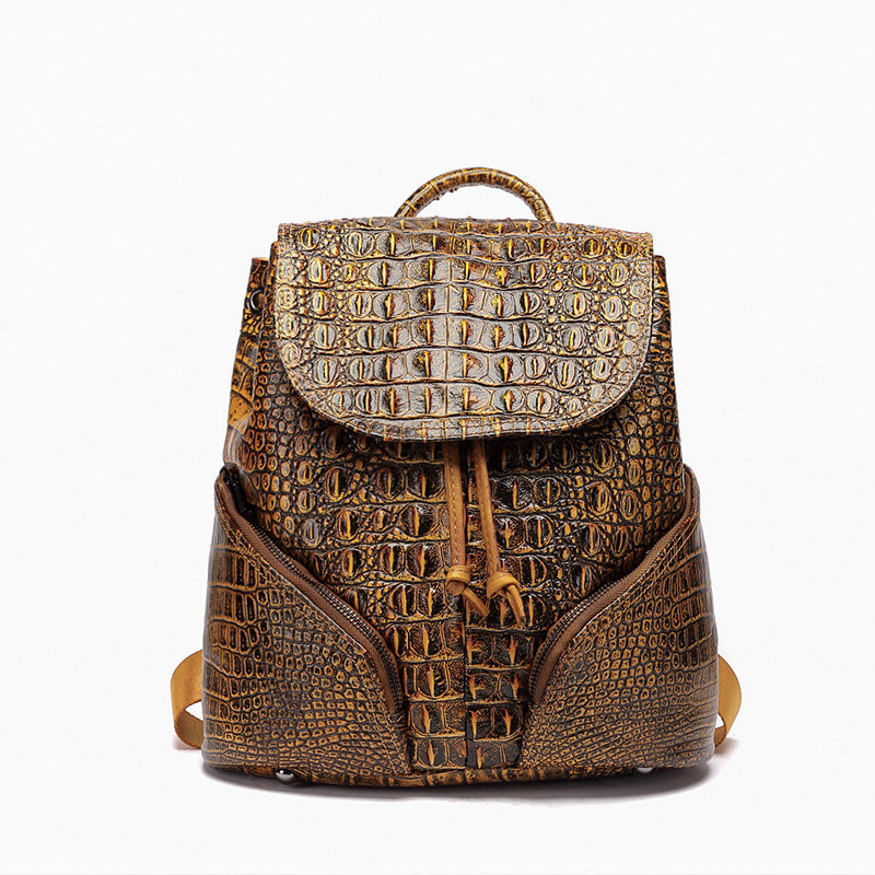 Ancient Style Wrap Head Layer Cowhide Backpack