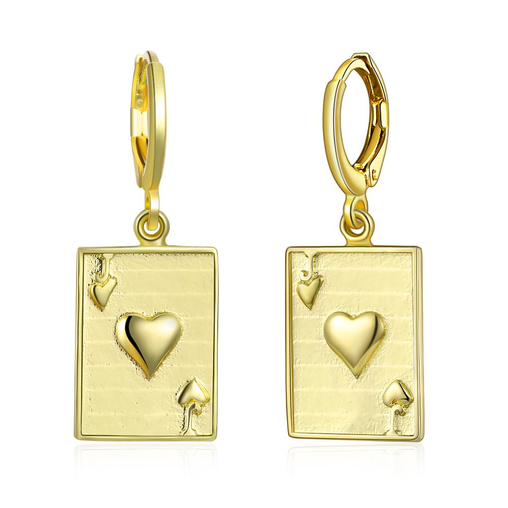 JACK Charm Drop  Earring in 18K Gold Plated