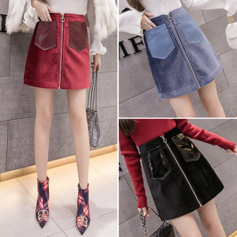 Casual Ladies Short Skirts A line Empire Skirts