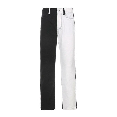 Casual Patchwork Slim Straight Long Pants