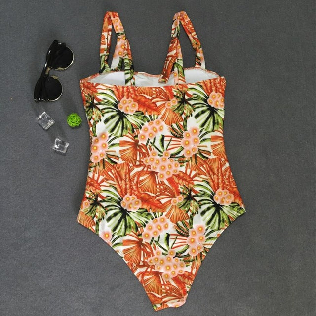 Fabulous Biquini Floral Printing Swimwear Sexy