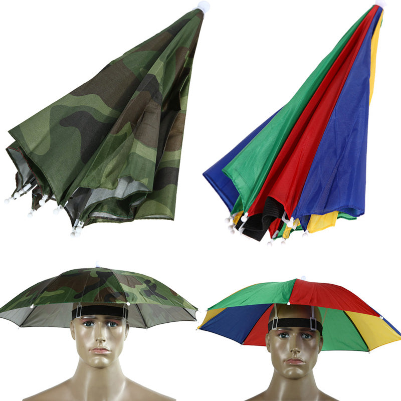 Foldable Umbrella Hat Cap Headwear Umbrella for