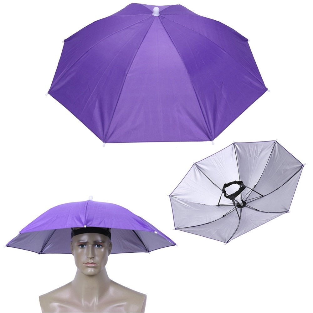 Foldable Umbrella Hat Cap Headwear Umbrella for