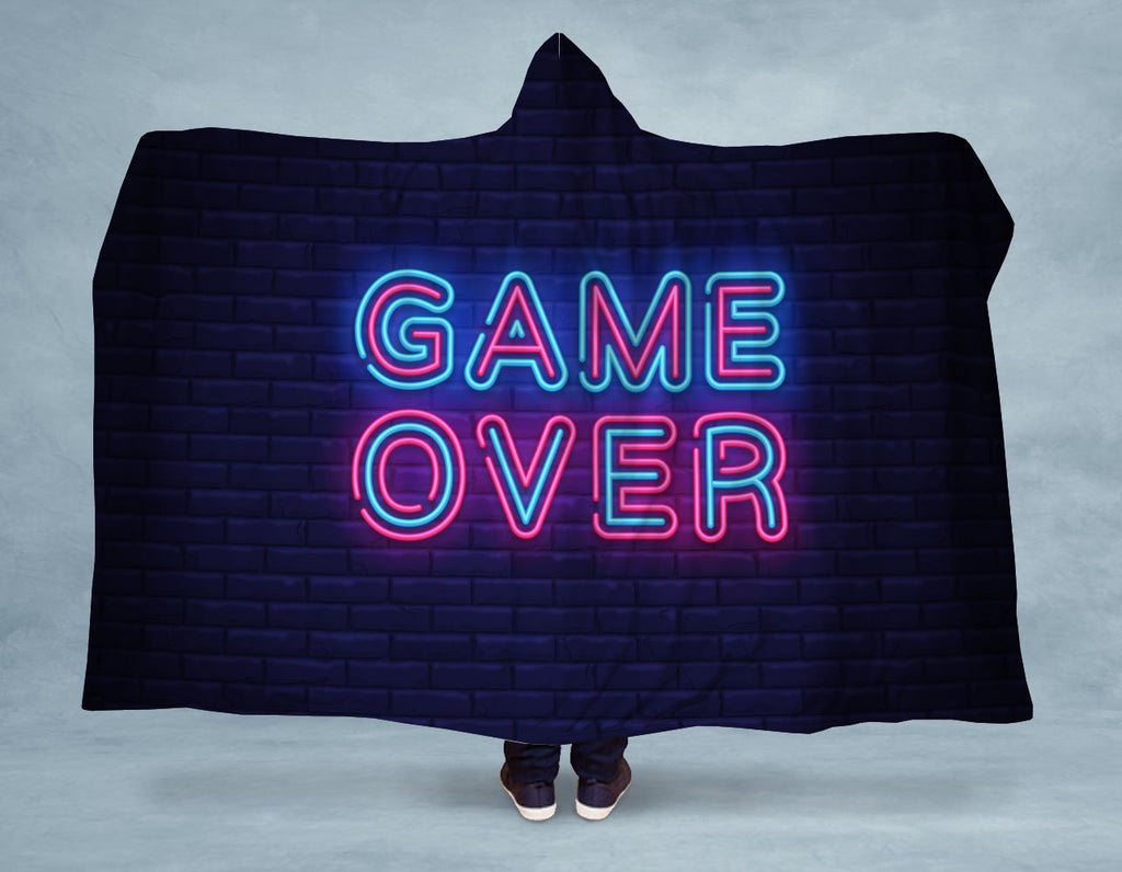 Game Over Hooded Blanket