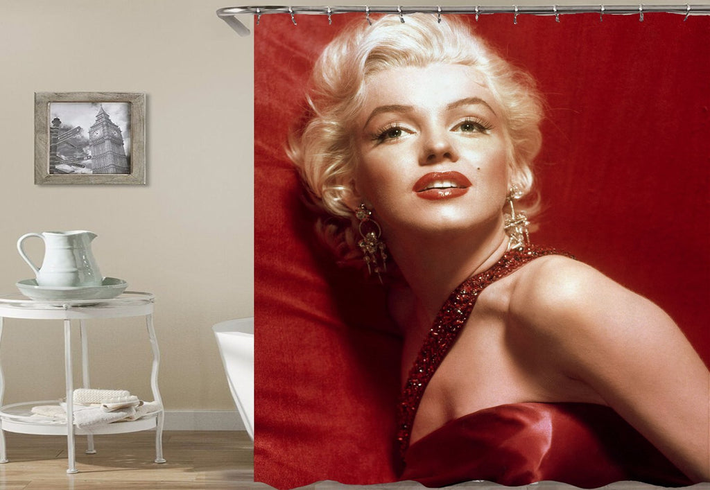 Marilyn Monroe The Lady In Red Shower Curtain