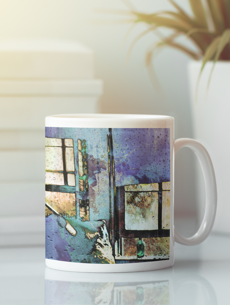 Hat and Glass Bottle Abstract Pop Art Coffee Mug