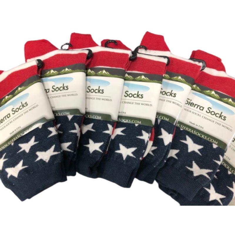American Flag Patriotic Socks Made in USA