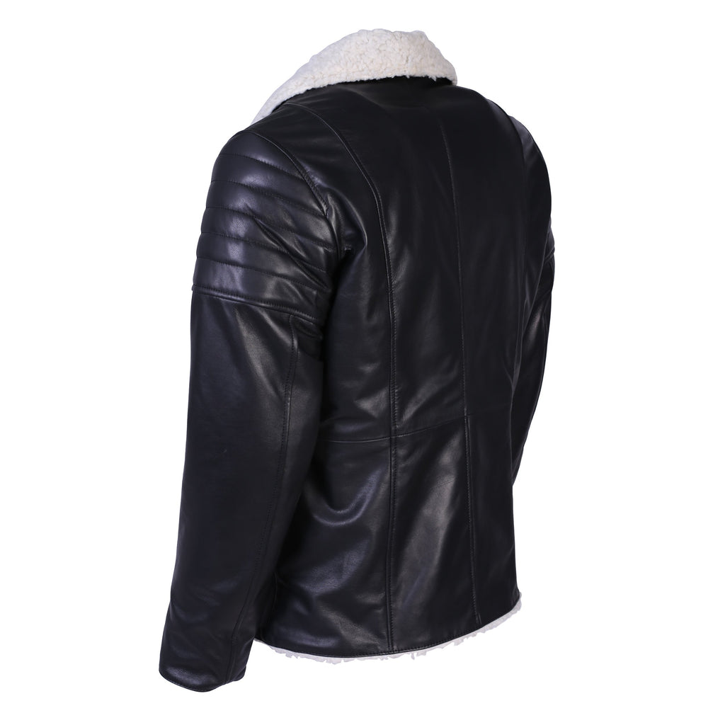 Men's Cosmo Shearling Curly Fur Leather Jacket