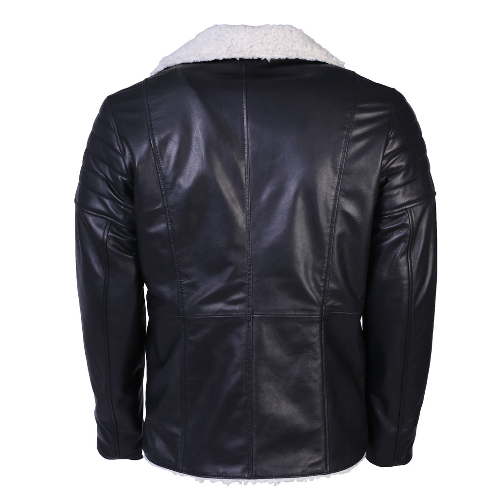 Men's Cosmo Shearling Curly Fur Leather Jacket
