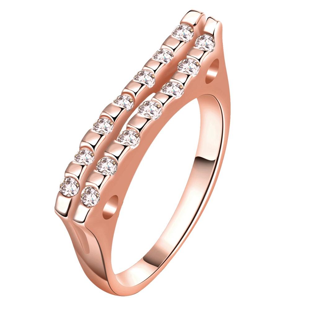 18K Rose Gold Plated Amélie Pave Ring made with Swarovski Crystals