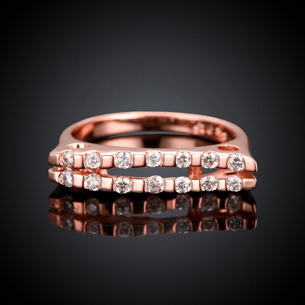 18K Rose Gold Plated Amélie Pave Ring made with Swarovski Crystals